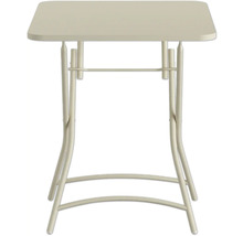 Table pliante avec plateau rectangulaire et structure métallique