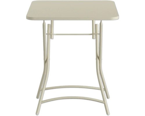 Table pliante avec plateau rectangulaire et structure métallique