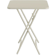 Table pliante avec plateau carré et structure métallique