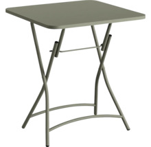 Klapptisch mit quadratischer Tischplatte und Metallgestell
