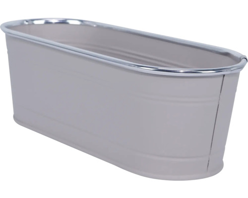 Ovale Pflanzschale aus Metall