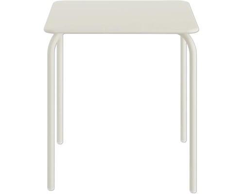 Quadratischer Tisch mit Metallgestell