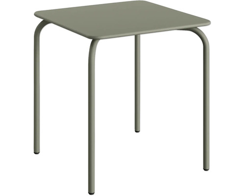 Quadratischer Metalltisch für den Garten