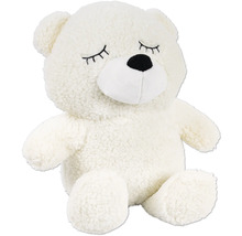 Weißer Teddybär mit geschlossenen Augen
