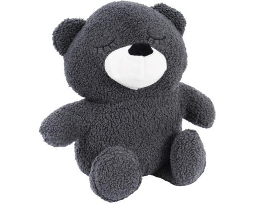 Ours en peluche gris avec les yeux fermés
