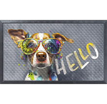 Paillasson en caoutchouc Lima Chien Hello 45x75 cm
