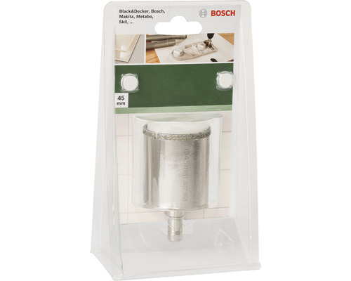 Scie cloche pour carrelage Bosch, diamètre 45 millimètres, dans son emballage