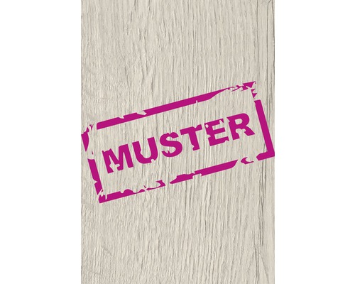 Échantillon sol vinyle Elva blanc plancher de maison de campagne liaison clipsée 1292 x 193 x 7,5 mm Motif sur bois