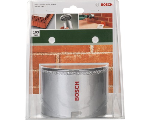 Scie cloche Bosch de 103 millimètres de diamètre dans son emballage