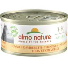 Almo Nature HFC Natural Katzenfutter mit Thunfisch und Garnele in Dose