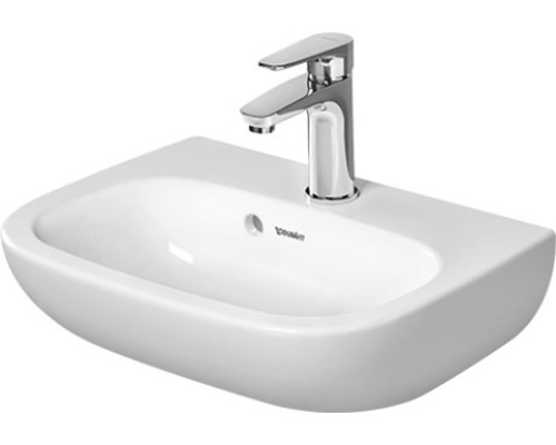 DURAVIT Handwaschbecken D-Code 45 x 34 cm weiß glänzend mit schmutzabweisende Beschichtung WonderGliss 07054500002