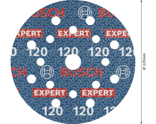 Disque abrasif Bosch Expert, diamètre 125 mm, grain 120