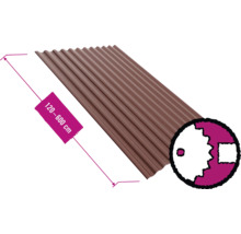 Tôle trapézoïdale d''une longueur de 120 à 600 cm