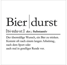 Glasbild Bierdurst 20x20 cm
