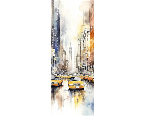 Glasbild Colored Street Canyon 30x80 cm