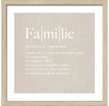 Gerahmtes Bild Familie 33x33 cm