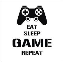 Inscription Eat Sleep Game Repeat avec manette de jeu