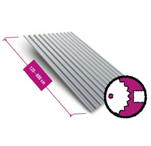 Tôles trapézoïdales d''une longueur de 120 à 600 centimètres