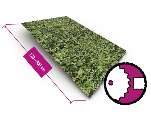 Tapis de haie mesurant de 120 à 600 cm