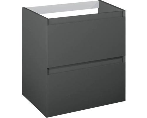 Meuble sous vasque Jungborn DECEM lxhxp 600 x 635 x 458 mm couleur de façade anthracite mat