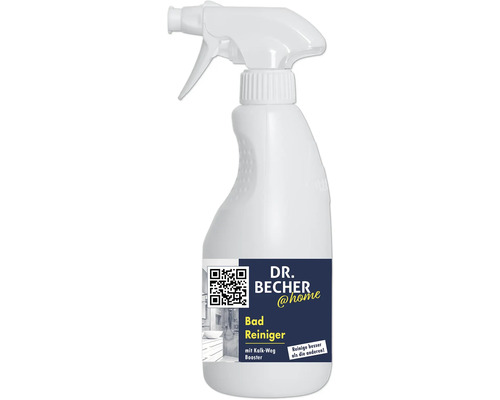 Nettoyant salle de bains Dr. Becher @home 0,5 l Dr. Becher Spray de bain pour le nettoyage avec un amplificateur anti-calcaire