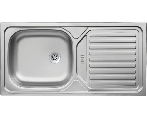 Évier en acier inoxydable avec égouttoir