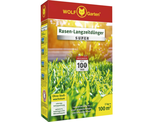 Rasen-Langzeitdünger WOLF Garten 'Super' 2 kg für 100 m²