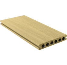 Lame de terrasse en composite bois avec profilé à chambre creuse