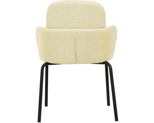 Chaise avec revêtement en tissu et pieds en métal
