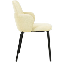 Fauteuil rembourré avec structure en métal noir