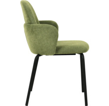 Fauteuil rembourré avec structure en métal noir