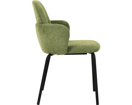 Fauteuil rembourré avec structure en métal noir