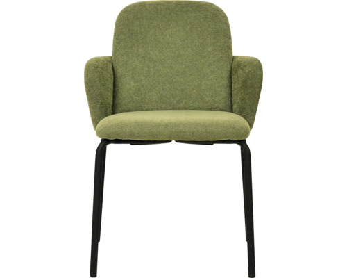 Fauteuil rembourré avec cadre métallique noir
