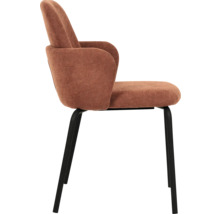 Chaise avec accoudoirs et revêtement en tissu