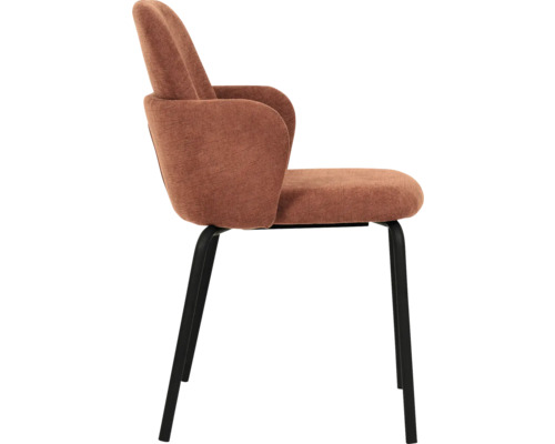 Chaise avec accoudoirs et revêtement en tissu
