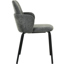 Chaise avec accoudoir et pieds en métal