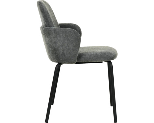 Chaise avec accoudoir et pieds en métal