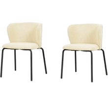 Deux chaises rembourrées avec pieds en métal
