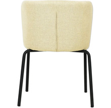 Chaise avec revêtement en tissu et pieds en métal