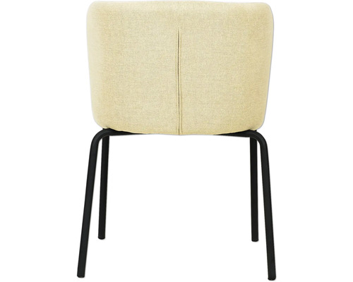 Chaise avec revêtement en tissu et pieds en métal