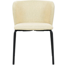 Chaise avec revêtement en tissu et pieds en métal
