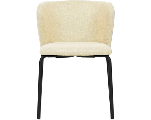 Chaise avec revêtement en tissu et pieds en métal