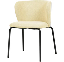 Chaise avec revêtement en tissu et pieds en métal