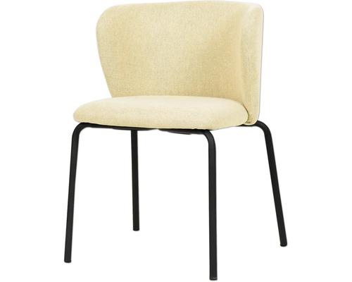 Chaise avec revêtement en tissu et pieds en métal