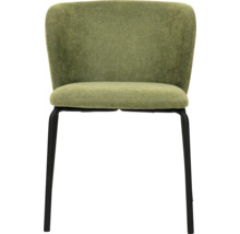 Chaise avec revêtement en tissu et pieds en métal