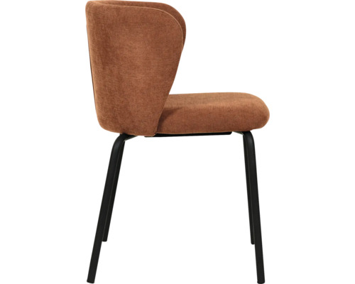 Chaise avec revêtement en tissu et pieds en métal