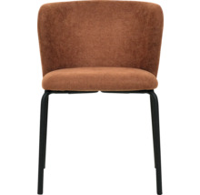 Chaise rembourrée avec pieds en métal noir