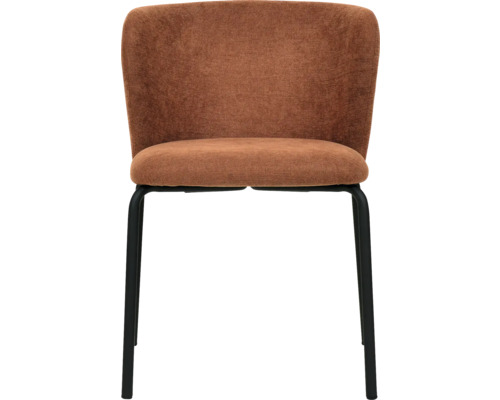 Chaise rembourrée avec pieds en métal noir