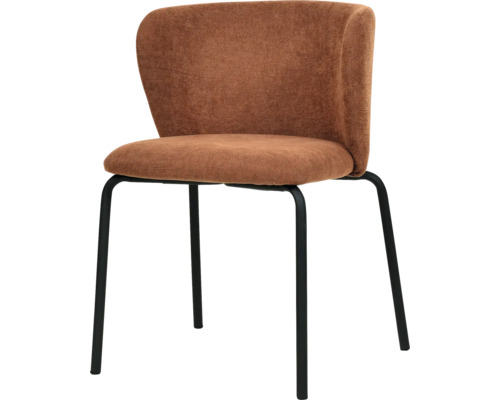 Chaise empilable Break avec housse 55 x 53 x 75 cm aluminium brun-rouge Chaise rembourrée avec pieds en métal