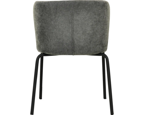 Chaise avec revêtement en tissu et pieds en métal